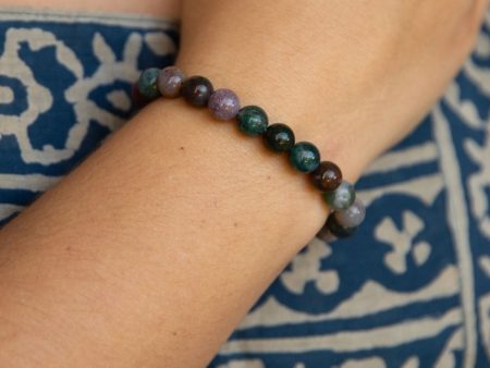 Indian Agate Beaded Bracelet Supply