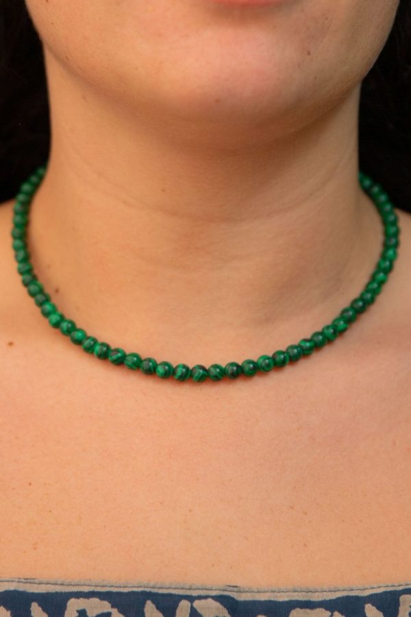 Malachite Beaded Necklace Fashion