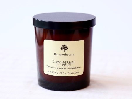 Lemongrass Citrus Glass Jar Candle For Discount