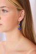 Blue Stone Statement Earrings Discount