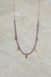 Amethyst Necklace with Gold Charms For Cheap