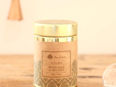 Wood Sage and Sea Salt Tin Candle Online