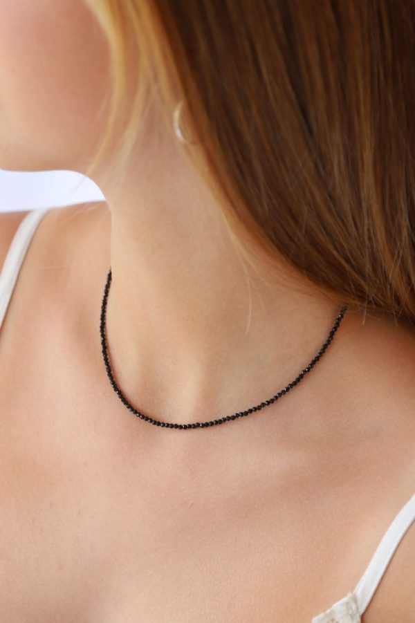 Black Beaded Necklace For Discount