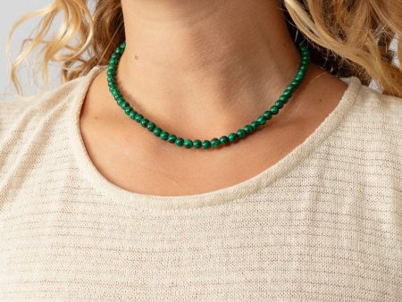 Malachite Beaded Necklace Fashion