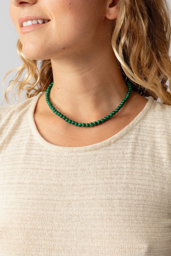 Malachite Beaded Necklace Fashion