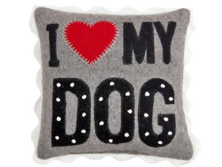 Pillow - Mini Felted I Love My Dog Supply