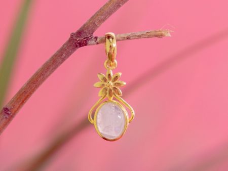 Bloom Flower Pendant Rainbow Moonstone Sale