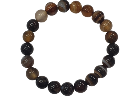 Banded Eye Agate Beaded Bracelet Discount