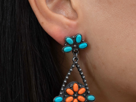 Stone Flower Earring Online Sale