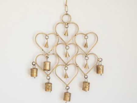 Brass Heart Bell Set Online Hot Sale