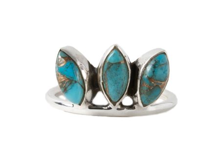 Blue Copper Turquoise Gil Ring Online now