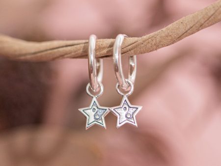 Yin Yang Star Drop Hoops For Sale