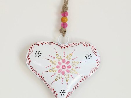 Large White Painted Heart Online