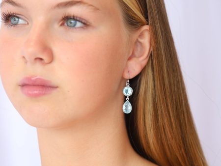 Blue Topaz Drop Earrings Online Hot Sale