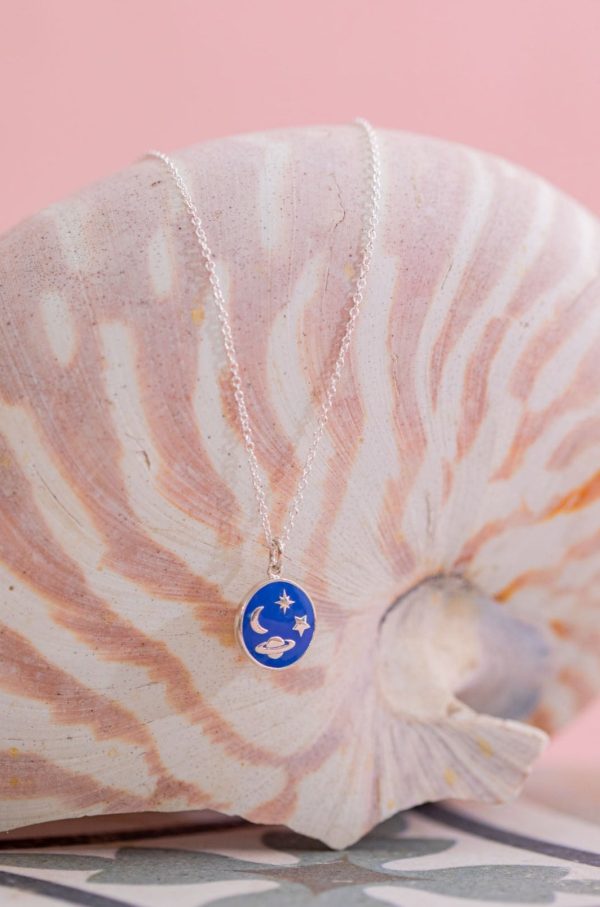 Blue Galaxy Necklace Online Hot Sale