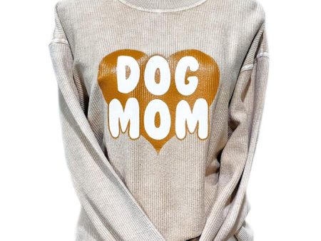 Dog Mom Corded Sweatshirt Fashion