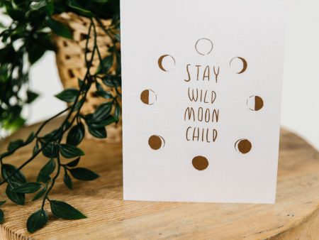 Moon Phase Greeting Card Online Sale