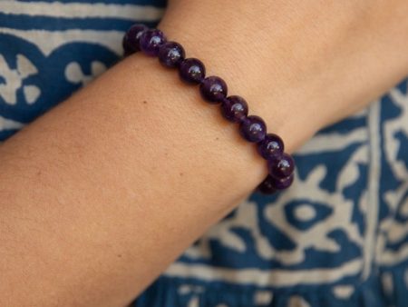 Amethyst Beaded Bracelet Online now