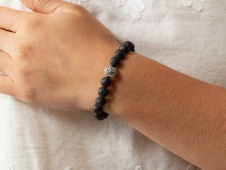 Lava Stone Beaded Bracelet Hot on Sale