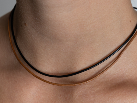 Tan Leather Necklace Discount