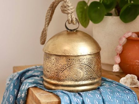 Large Brass Toned Bell For Discount