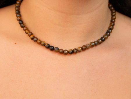 Tigers Eye Beaded Necklace For Cheap