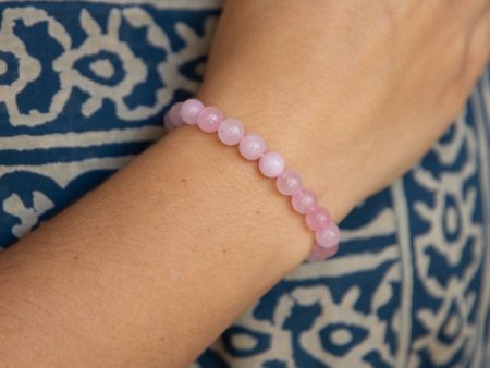 Rose Quartz Beaded Bracelet Online Hot Sale