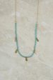 Amazonite Necklace with Gold Charms Online now