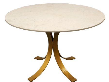 Eclectic Home Dining Table Lawrence 48 Brass Round For Cheap