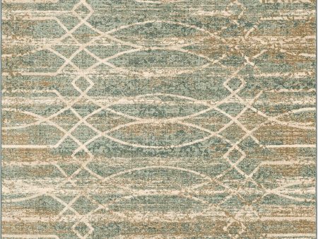 Virginia Langley Touchstone 91233 Jadeite Modern Contemporary Machine Woven Rug Discount