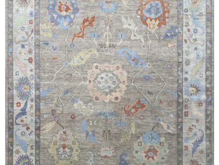 Artisan Blossom-2  Lt.Brown Ivory Traditional Knotted Rug For Sale