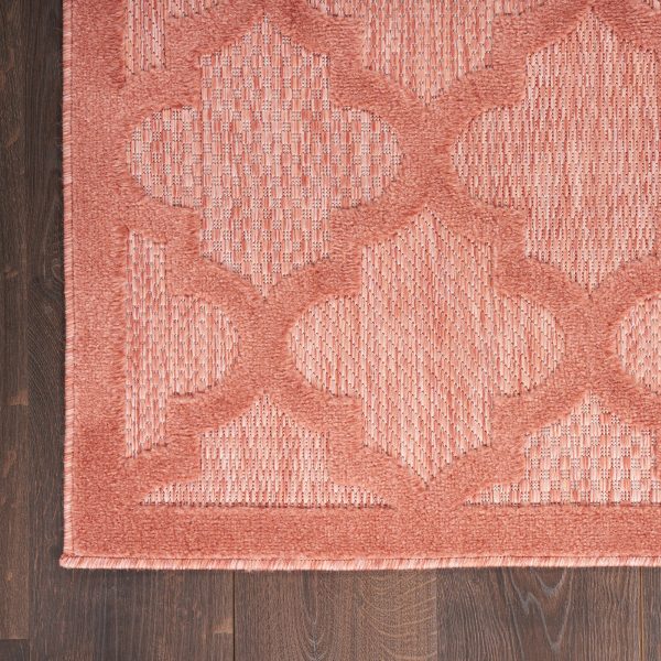 Nourison Home Easy Care NES01 Coral Orange Contemporary Flat Weave Rug Online