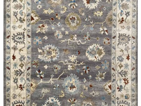 Artisan Blossom-2 Grey Beige Traditional Knotted Rug Online