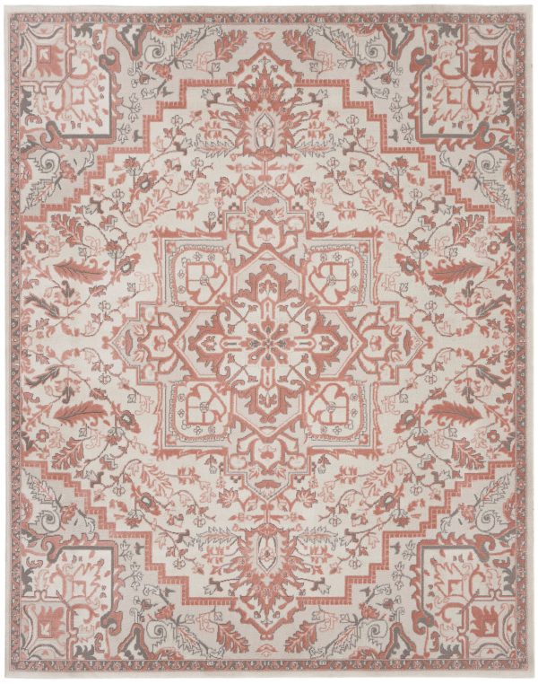 Nourison Home Elation ETN10 Ivory Brick Traditional Power-Loomed Rug Online Hot Sale