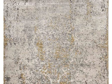 Artisan Bloom  Natural Gold Transitional Knotted Rug Online now