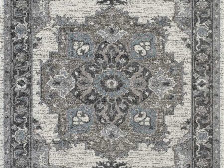 Limited Tatiana TU-111 IVORY STONE GRAY Traditional Machinemade Rug Sale