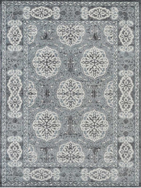 Limited Tatiana TU-112 STEEL BLUE  Traditional Machinemade Rug Online now