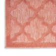 Nourison Home Easy Care NES01 Coral Orange Contemporary Flat Weave Rug Online