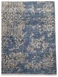 Artisan Bloom  Blue Beige Transitional Knotted Rug Hot on Sale