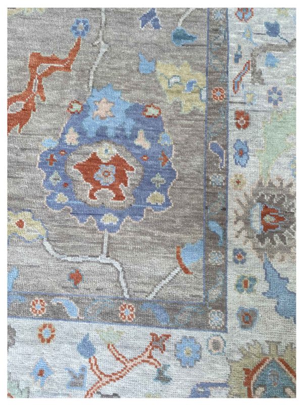 Artisan Blossom-2  Lt.Brown Ivory Traditional Knotted Rug For Sale