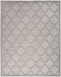 Nourison Home Easy Care NES01 Silver Grey Contemporary Flat Weave Rug For Sale