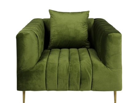 Eclectic Home Rutland Olive Sofa Chair Online Sale