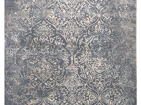 Artisan Bloom  Sky  Transitional Knotted Rug For Cheap