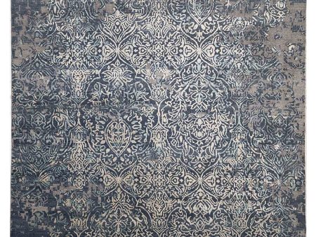 Artisan Bloom  Sky Blue  Transitional Knotted Rug Online