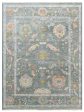 Artisan Blossom Blue Traditional Knotted Rug Hot on Sale