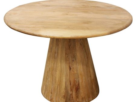 Eclectic Home Dining Table Jade 42 Wood Round Supply