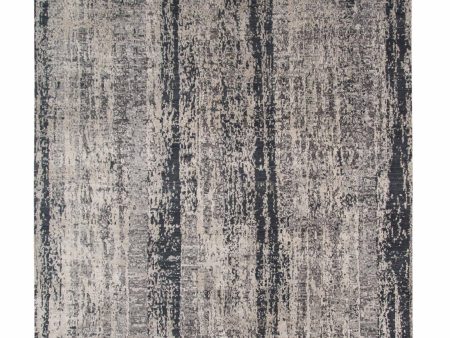 Limited Zelma WI-438 Dark Gray  Transitional Knotted Rug For Cheap