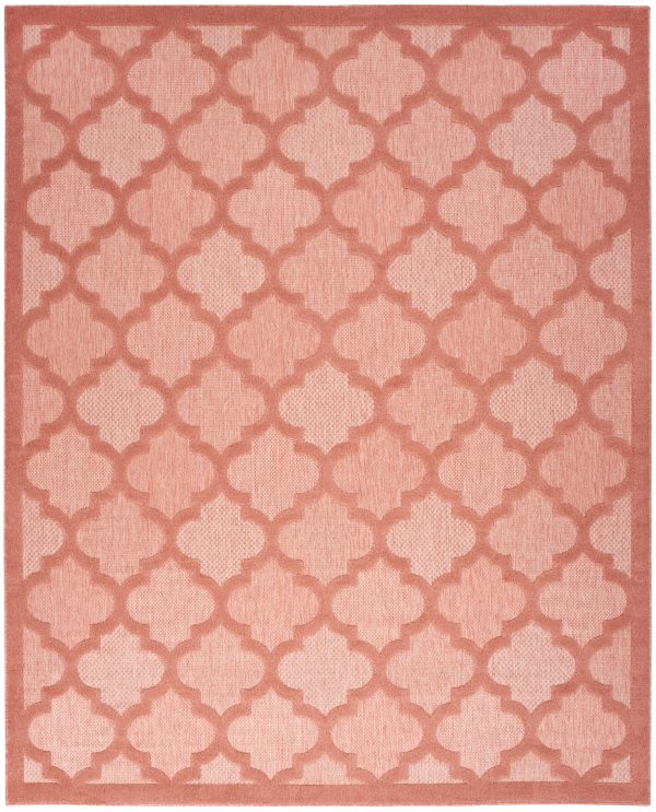 Nourison Home Easy Care NES01 Coral Orange Contemporary Flat Weave Rug Online