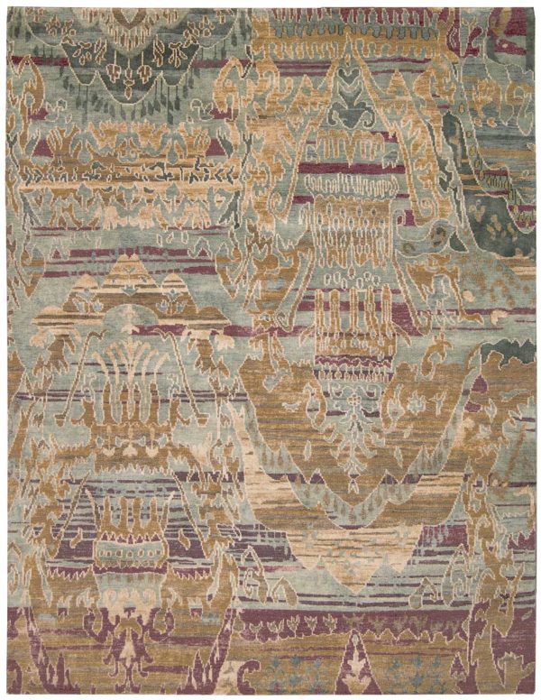 Nourison Home Dune DUN01 Mist Transitional Knotted Rug Hot on Sale