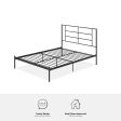 Praxis Metal Bed with a Geometric Headboard on Sale